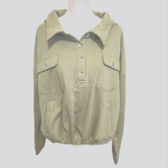 White Birch Black Label 90% cotton sage green hooded sweatshirt, size XL - Picture 1 of 9